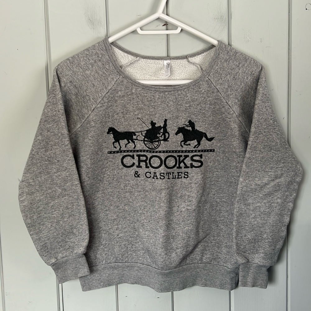 Crooks & Castles Crewneck Sweatshirt Grey Size XS